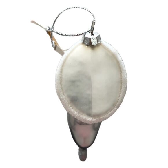 GLASS FIGURE SKATE ORNAMENT WITH SILVER GLITTER - Picture 8 of 13